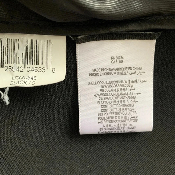 BCBGMAXAZRIA Cropped Open Drape Wool Blazer - Picture 7 of 8